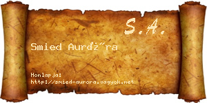 Smied Auróra névjegykártya